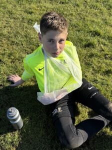 JB1 suffers double arm break, March 2025