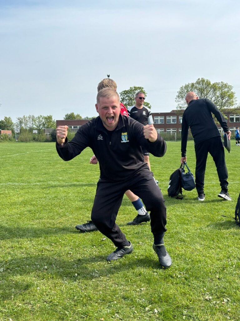 Coach Nathan celebrating the final win!